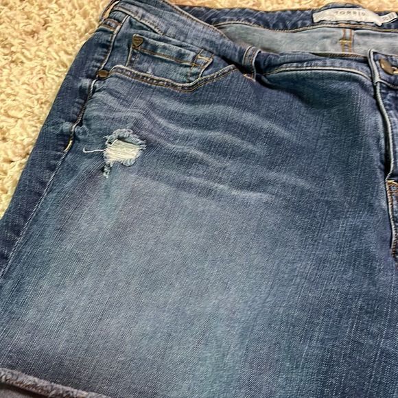 Torrid Distressed Denim Cutoff Shorts 20 - Picture 10 of 12
